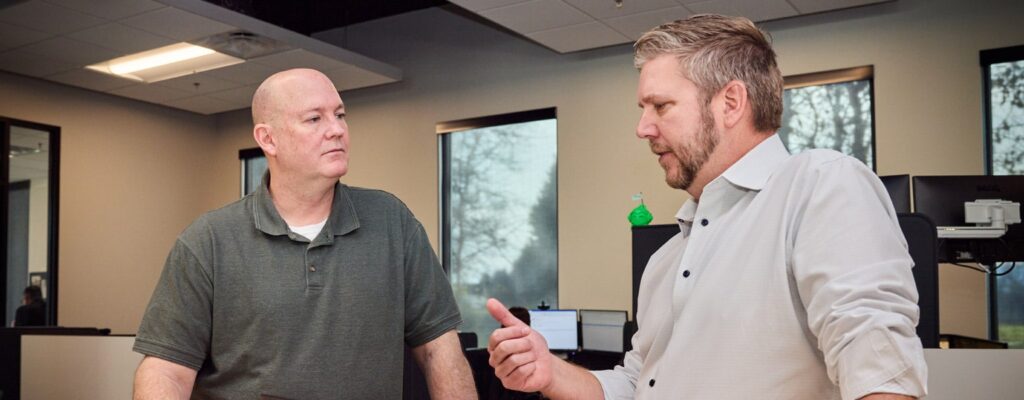 Two men building a business IT Roadmap